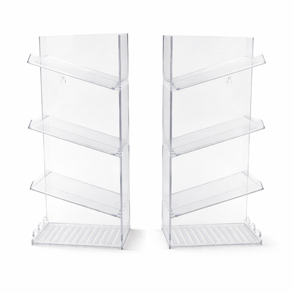 Clear Wall-Mounted Bathroom Organizer Rack