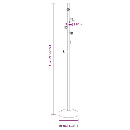 Slim Multi-Hook Hat & Coat Rack