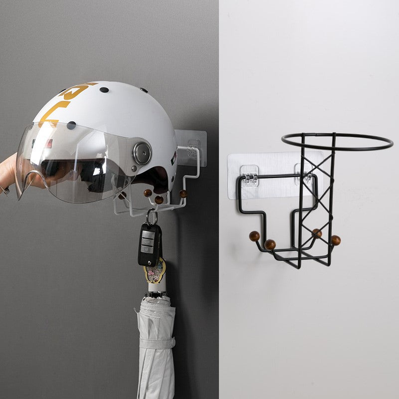 Punch-Free Wall-Mounted Helmet & Hat Rack