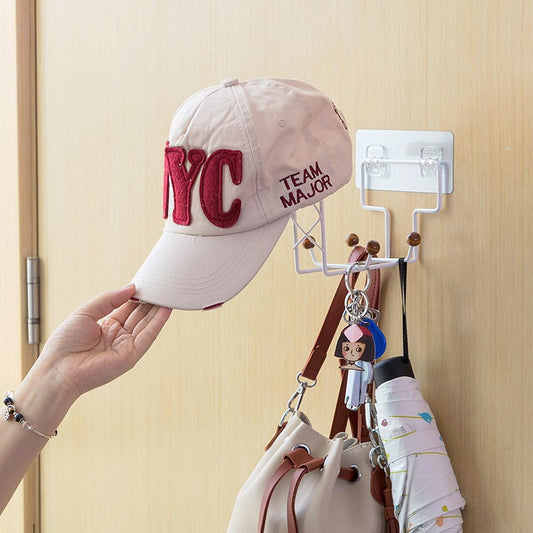 Punch-Free Wall-Mounted Helmet & Hat Rack