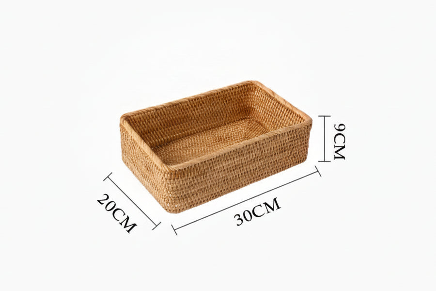 Rattan Storage Organizer Boxes