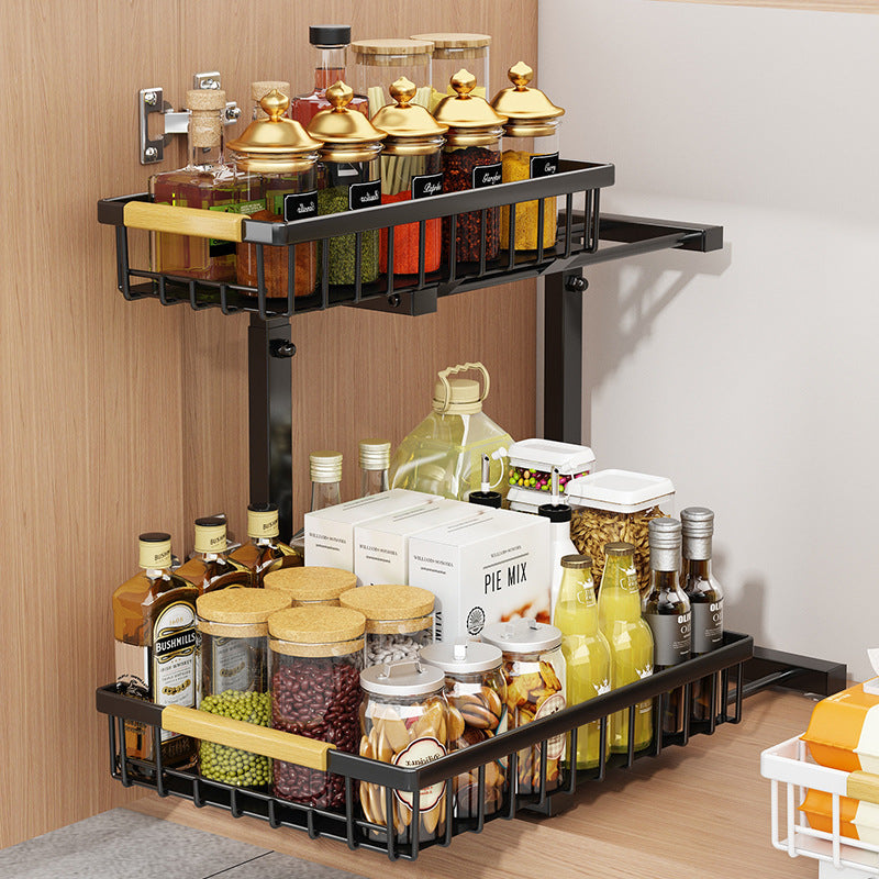 2-Tier Adjustable Kitchen Cabinet Organizer