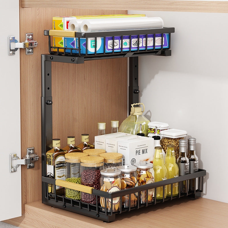 2-Tier Adjustable Kitchen Cabinet Organizer