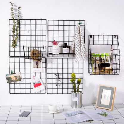 Modular Grid Wall Storage Rack