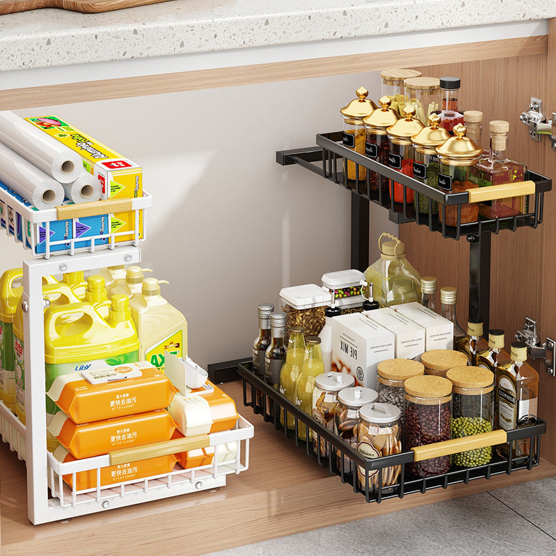 2-Tier Adjustable Kitchen Cabinet Organizer