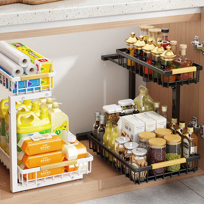 2-Tier Adjustable Kitchen Cabinet Organizer